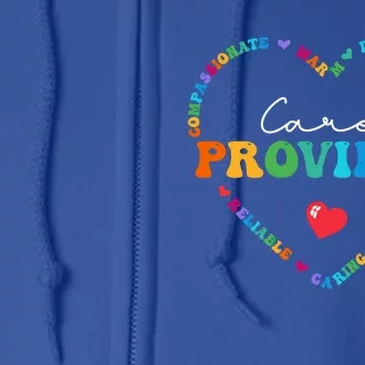 Cute Care Provider Appreciati To School Cool Gift Full Zip Hoodie