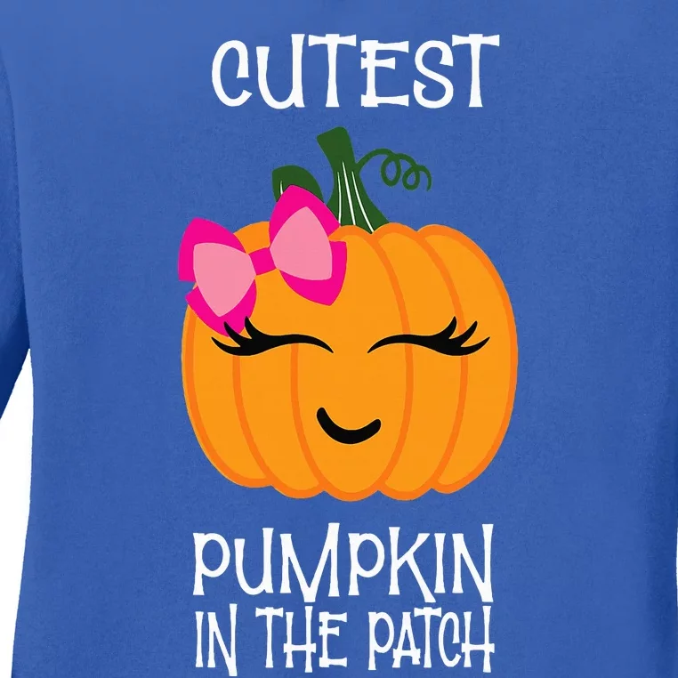 Cutest Coolest Pumpkin In The Patch Halloween Ladies Long Sleeve Shirt