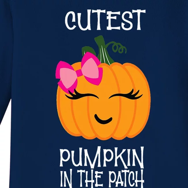 Cutest Coolest Pumpkin In The Patch Halloween Baby Long Sleeve Bodysuit