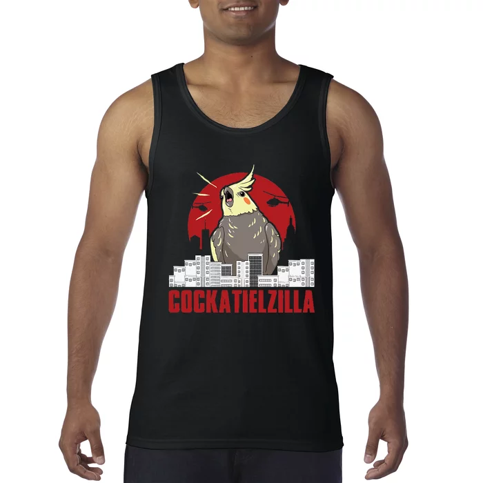 Cute cockatiel parrot Cockatielzilla funny gifts Tank Top