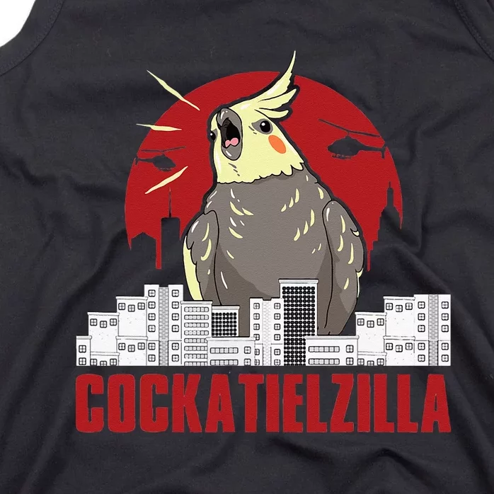 Cute cockatiel parrot Cockatielzilla funny gifts Tank Top