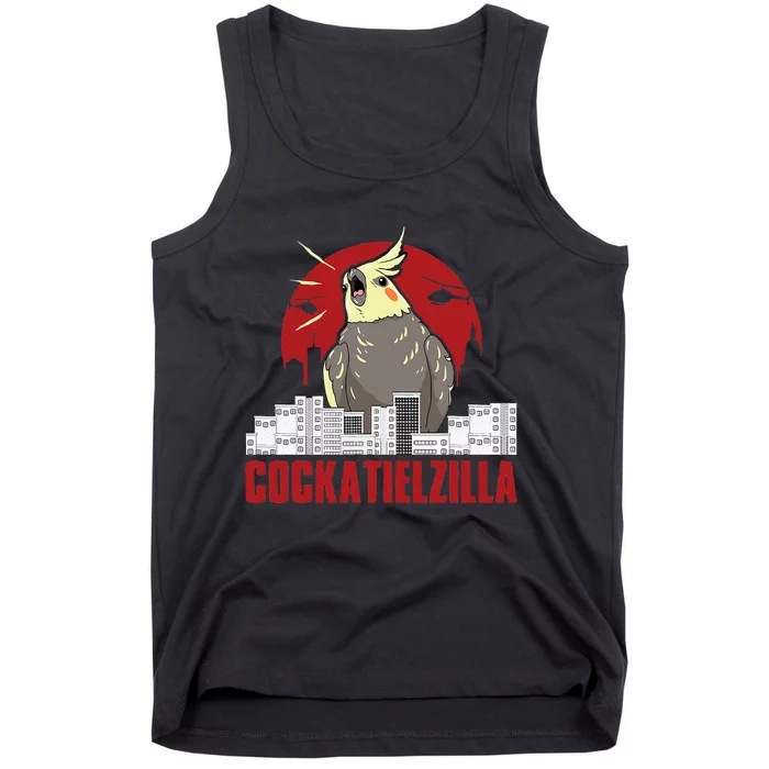 Cute cockatiel parrot Cockatielzilla funny gifts Tank Top