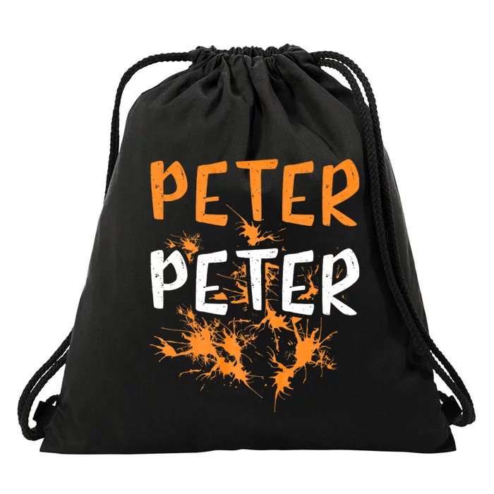 Couples Costume Peter Pumpkin Eater Splash Halloween Drawstring Bag