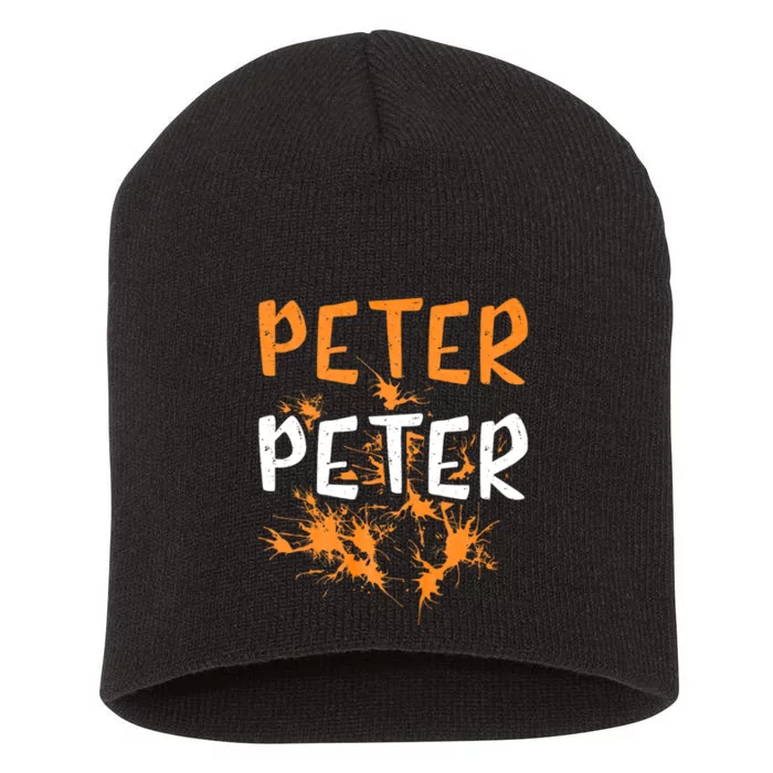 Couples Costume Peter Pumpkin Eater Splash Halloween Short Acrylic Beanie