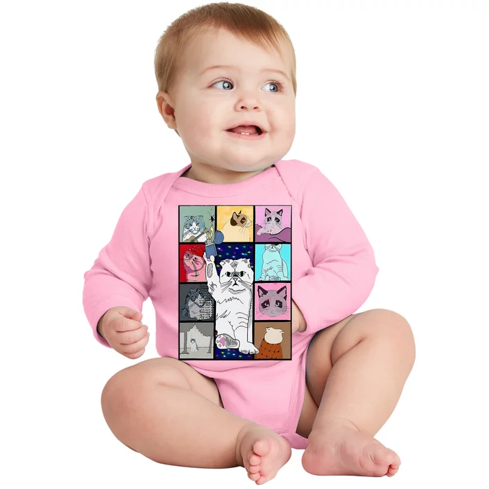 Cute Cat Purring In My Lap Cause It Loves Me Cat Lover Baby Long Sleeve Bodysuit