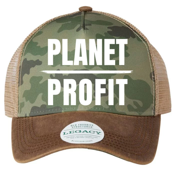 Climate Change Planet Over Profit Gift Legacy Tie Dye Trucker Hat