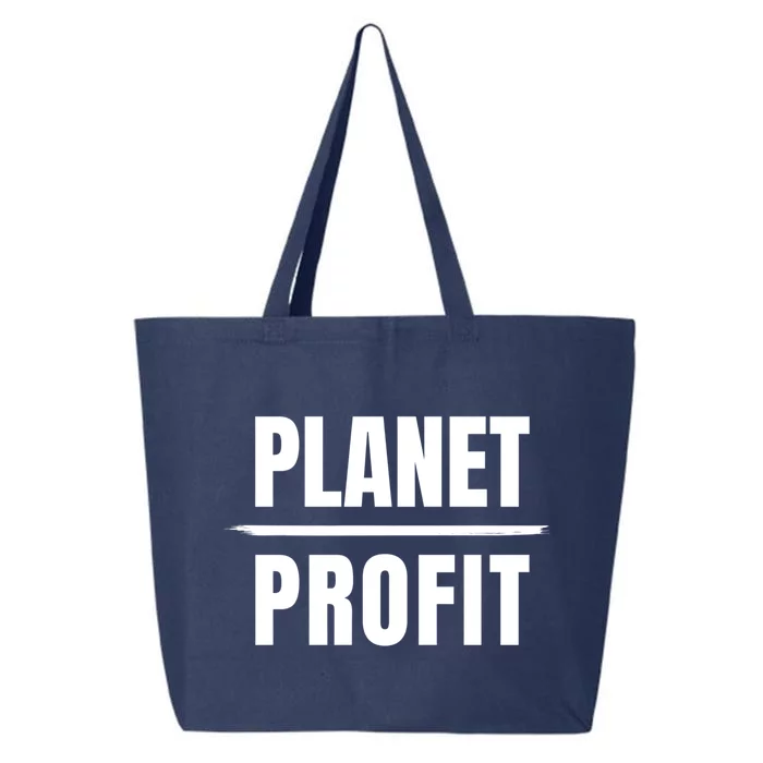 Climate Change Planet Over Profit Gift 25L Jumbo Tote