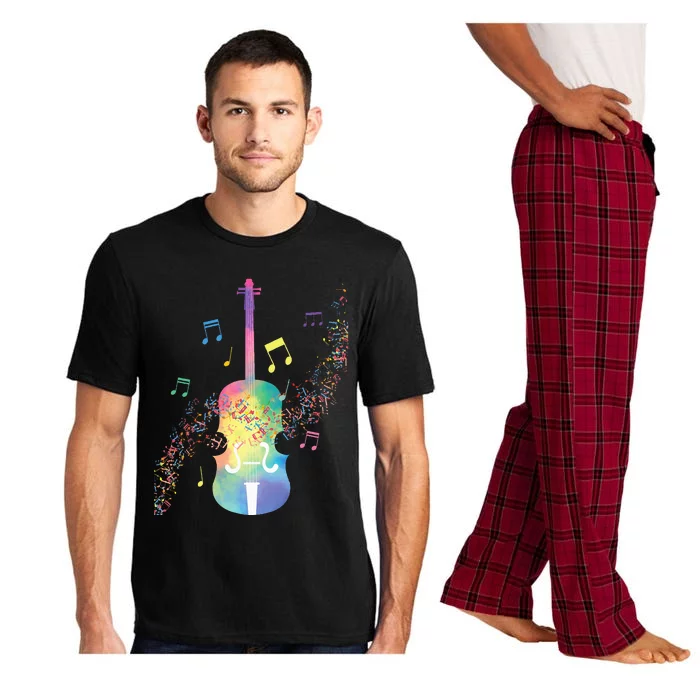 Colorful Cello Player Cellist Musician Classical Music Pajama Set