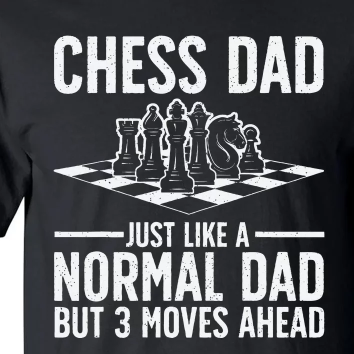 Cool Chess Player Art Dad Knight Chess Lovers Pieces Tall T-Shirt