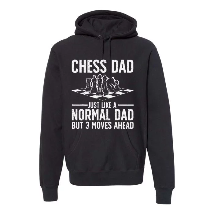 Cool Chess Player Art Dad Knight Chess Lovers Pieces Premium Hoodie