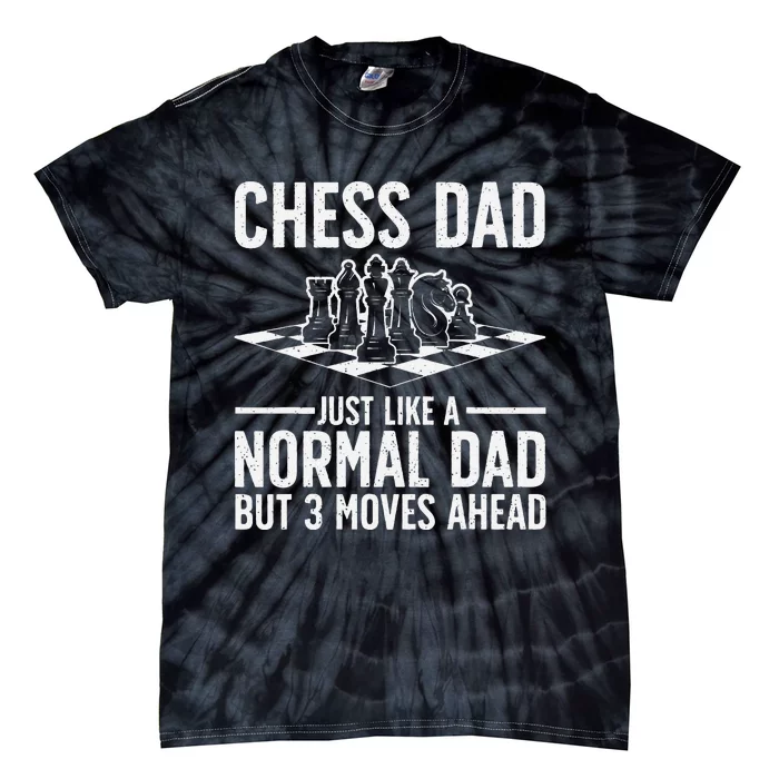 Cool Chess Player Art Dad Knight Chess Lovers Pieces Tie-Dye T-Shirt