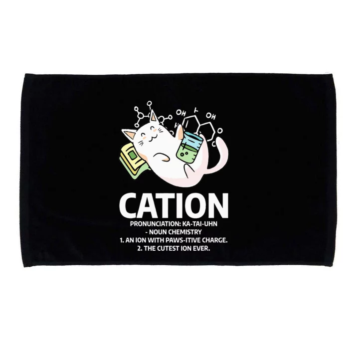 Cation Chemist Pet Cats Animal Chemistry Science Cat Lover Microfiber Hand Towel