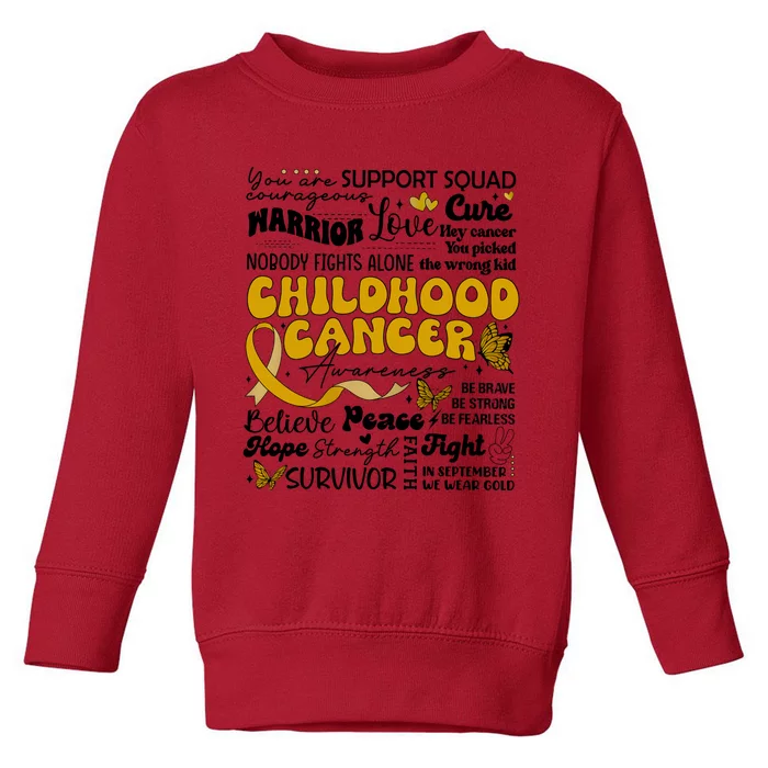 Childhood Cancer Quote Cancer Awareness Toddler Sweatshirt