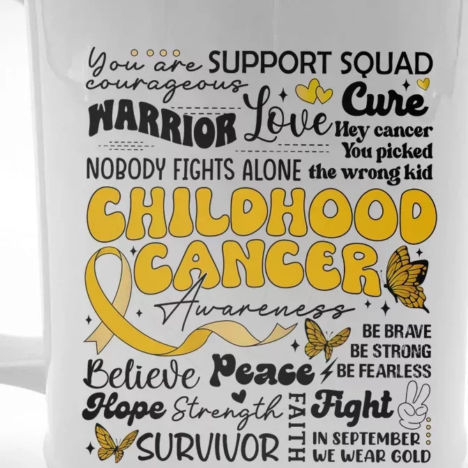 Childhood Cancer Quote Cancer Awareness Front & Back Beer Stein