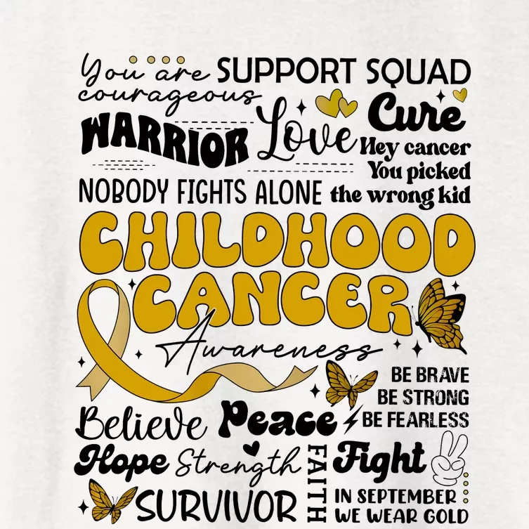 Childhood Cancer Quote Cancer Awareness Women's Crop Top Tee