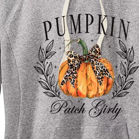 Childhood Cancer Quote Halloween Pumpkin Patch Girly Women's Fleece Hoodie