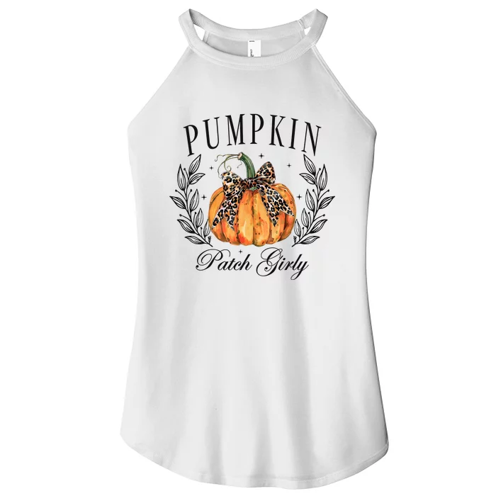 Childhood Cancer Quote Halloween Pumpkin Patch Girly Women’s Perfect Tri Rocker Tank