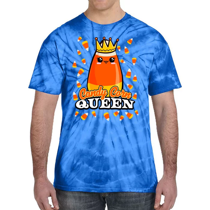 Candy Corn Queen Halloween Costume Funny Novelty Cool Gift Tie-Dye T-Shirt