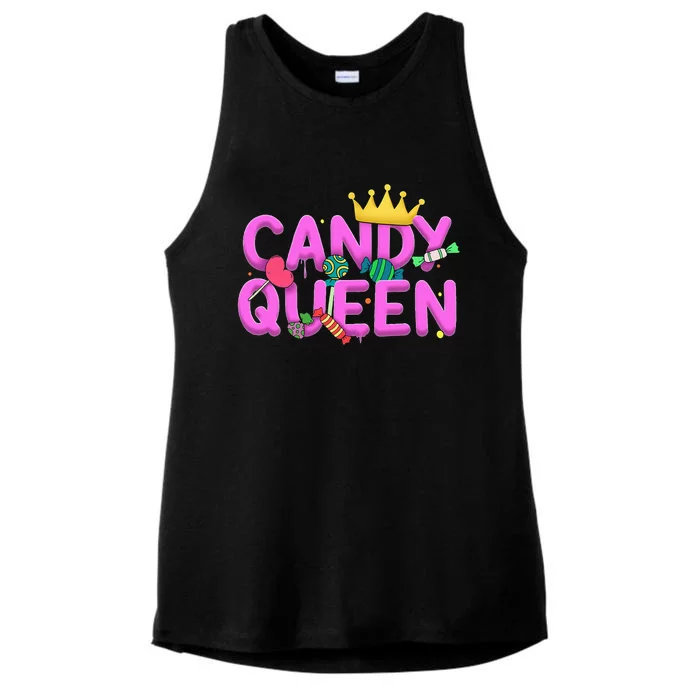 Cool Candy Queen Art For Candy Lollipop Lovers Ladies Tri-Blend Wicking Tank