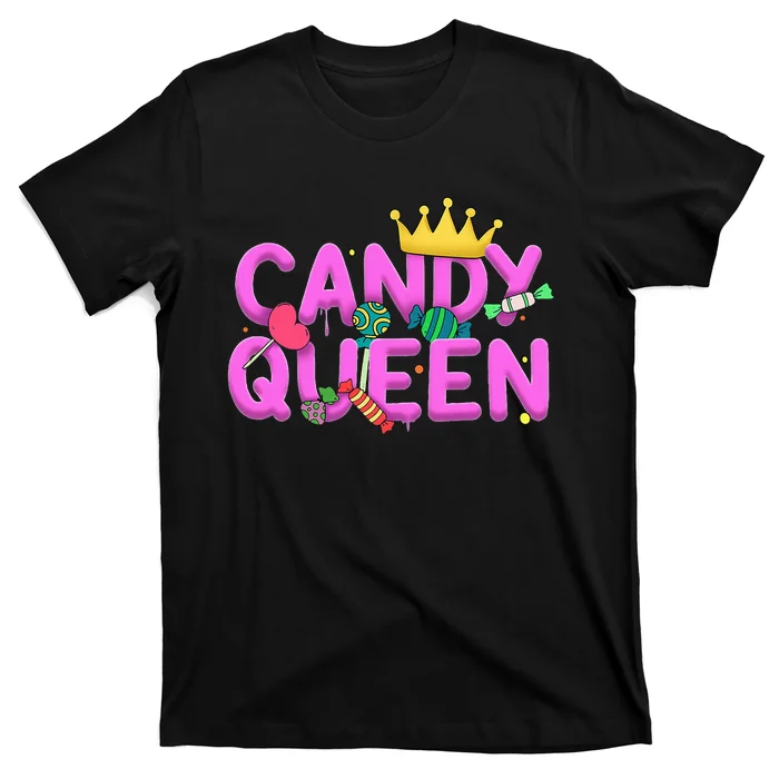 Cool Candy Queen Art For Candy Lollipop Lovers T-Shirt