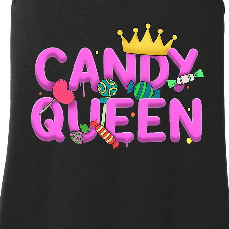 Cool Candy Queen Art For Candy Lollipop Lovers Ladies Essential Tank