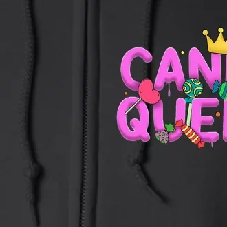 Cool Candy Queen Art For Candy Lollipop Lovers Full Zip Hoodie