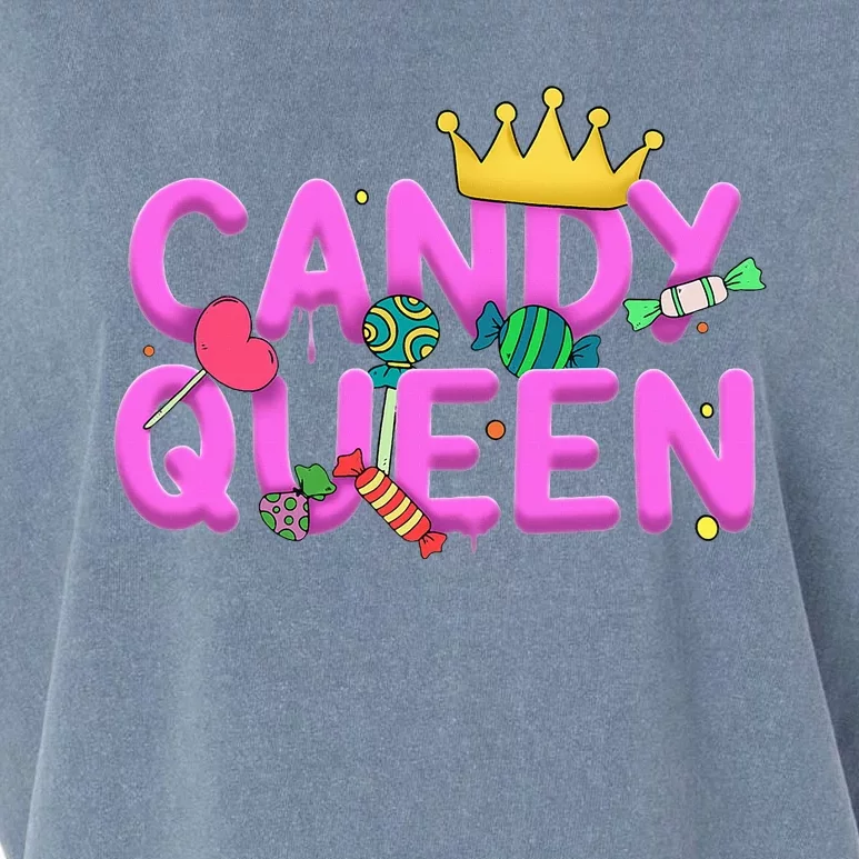 Cool Candy Queen Art For Candy Lollipop Lovers Garment-Dyed Women's Muscle Tee