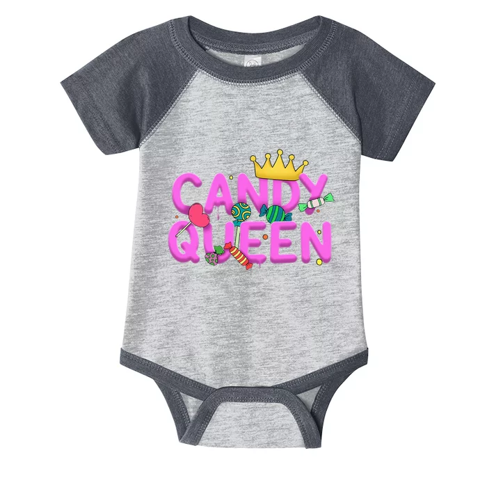 Cool Candy Queen Art For Candy Lollipop Lovers Infant Baby Jersey Bodysuit