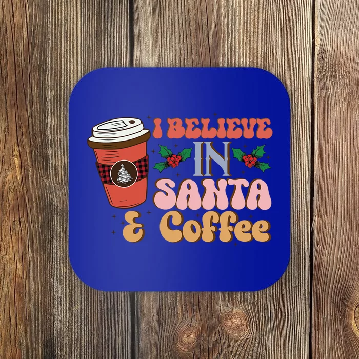 Christmas Coffee Quotes Bundle Believe In Santa Meaningful Gift Coaster