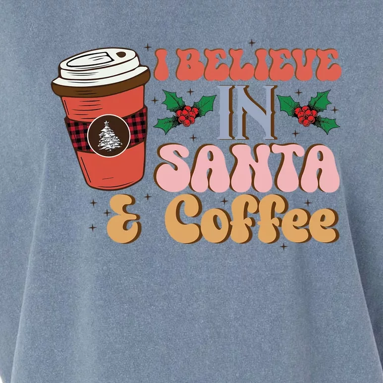 Christmas Coffee Quotes Bundle Believe In Santa Meaningful Gift Garment-Dyed Women's Muscle Tee