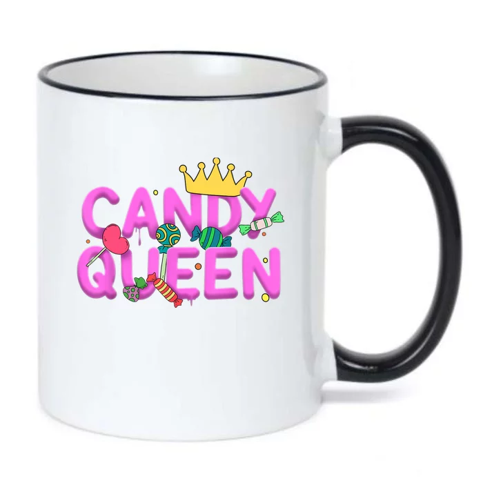 Cool Candy Queen Art For Wo Girls Candy Lollipop Lovers Black Color Changing Mug