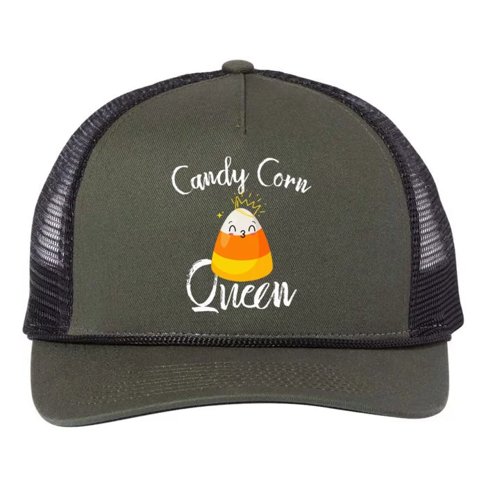 Candy Corn Queen Kawaii Candy Corn Halloween Retro Rope Trucker Hat Cap