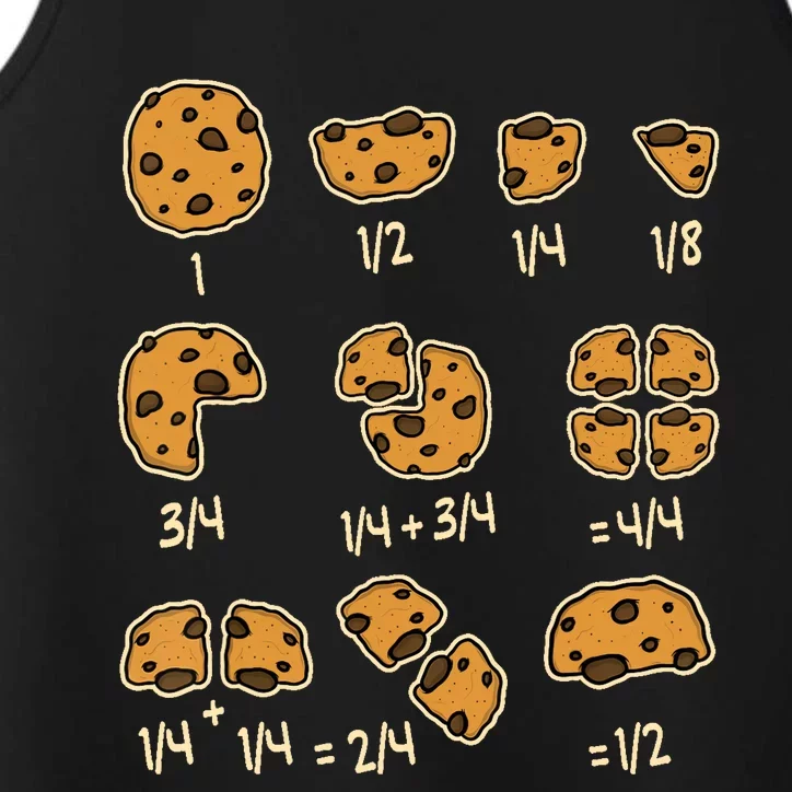 Chocolate Cookie Quick Math Fraction Math Teachers Performance Tank