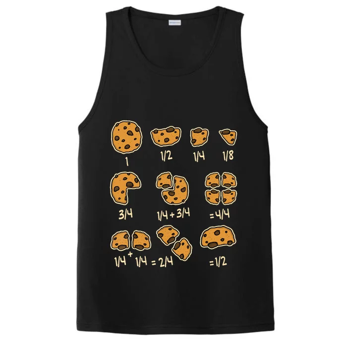 Chocolate Cookie Quick Math Fraction Math Teachers Performance Tank