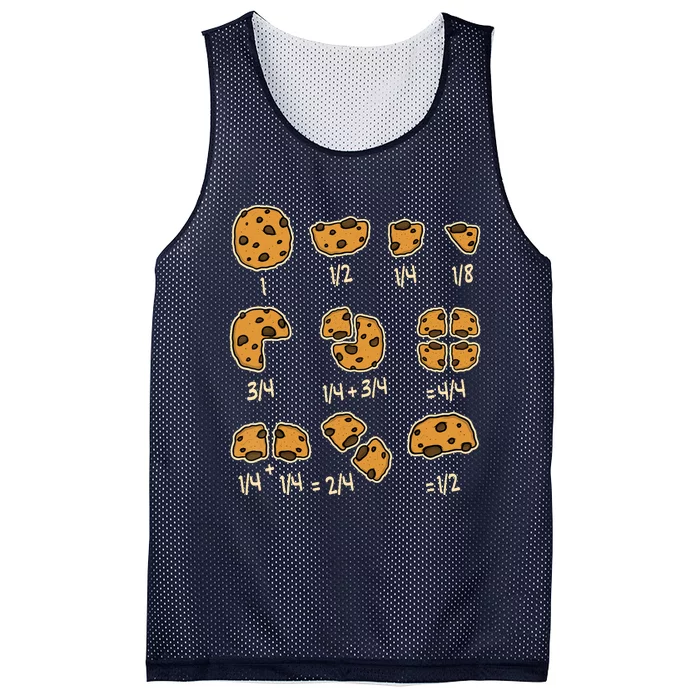 Chocolate Cookie Quick Math Fraction Math Teachers Mesh Reversible Basketball Jersey Tank