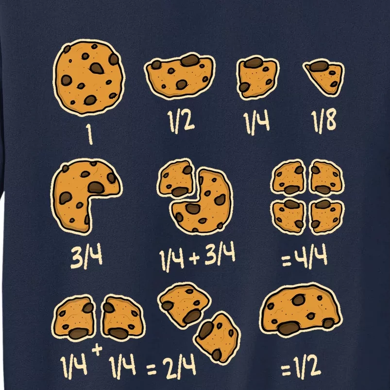 Chocolate Cookie Quick Math Fraction Math Teachers Tall Sweatshirt