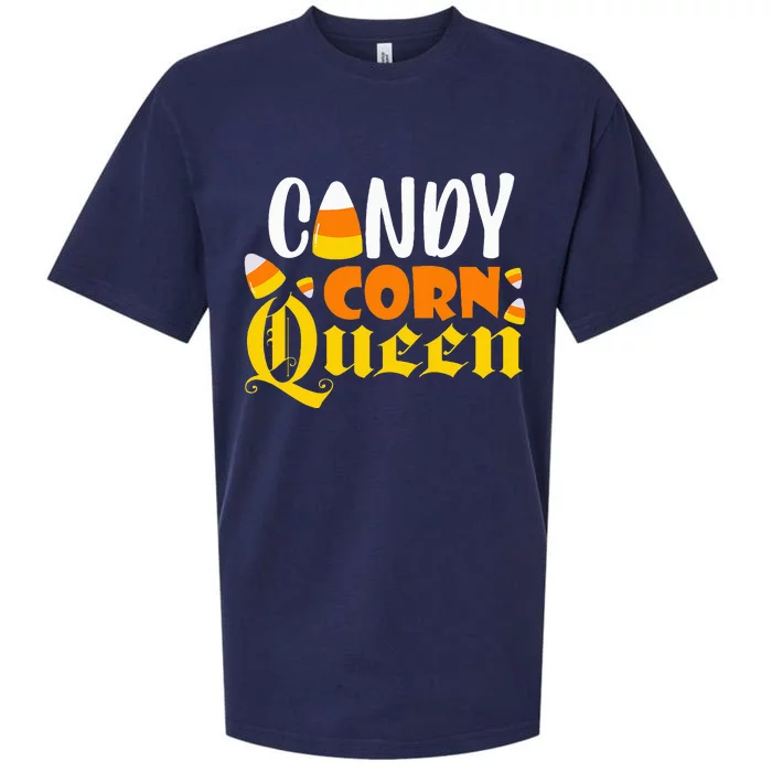 Candy Corn Queen Costume Halloween Cute Kawaii Crown Sueded Cloud Jersey T-Shirt