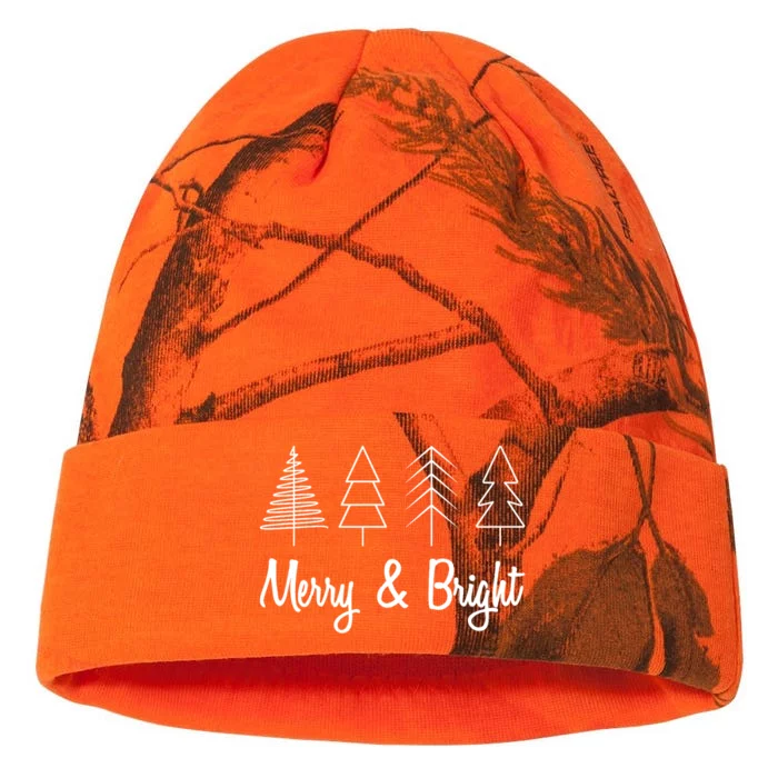 Cute Christmas Quote Merry And Bright Kati - 12in Camo Beanie