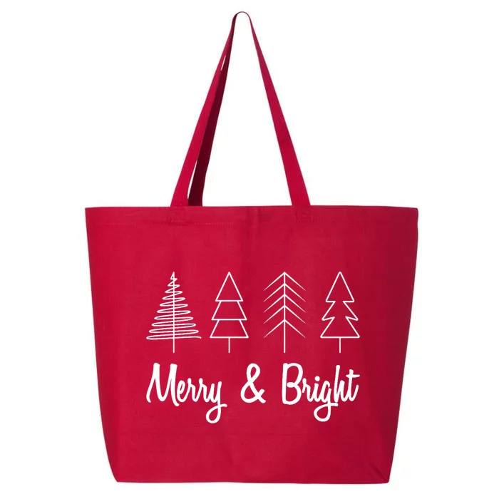 Cute Christmas Quote Merry And Bright 25L Jumbo Tote