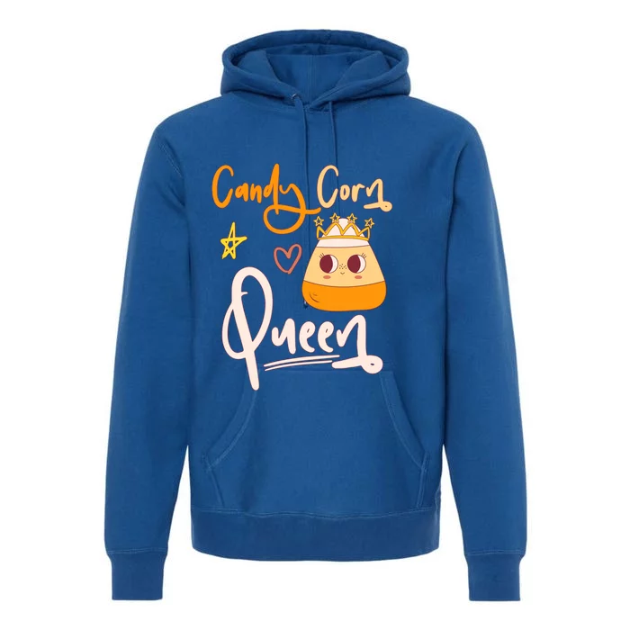 Candy Corn Queen Groovy Queen Candy Corn Halloween Gift Premium Hoodie