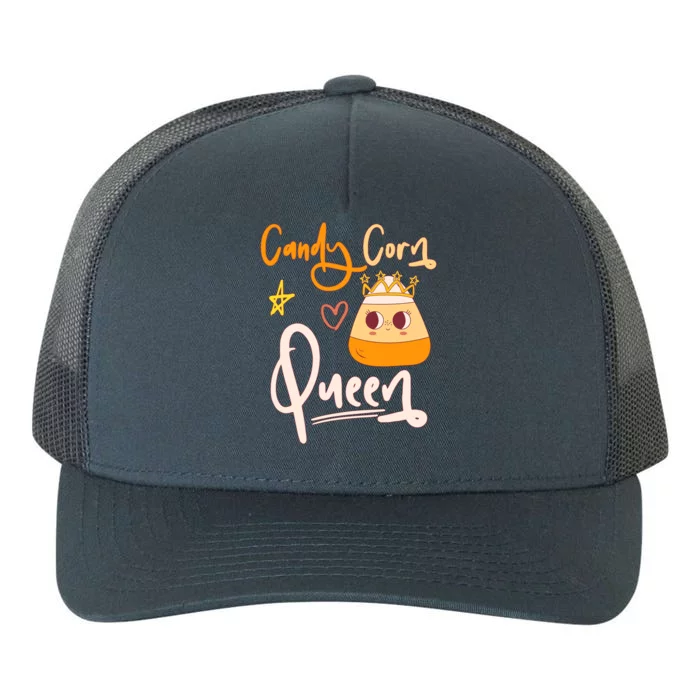 Candy Corn Queen Groovy Queen Candy Corn Halloween Gift Yupoong Adult 5-Panel Trucker Hat