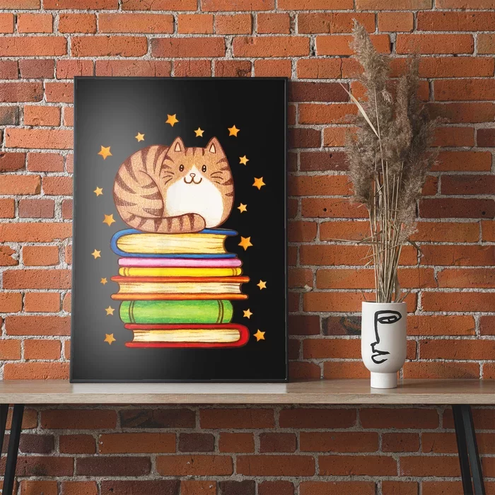 Cute Cat Reading Poster