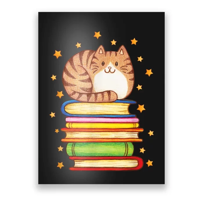 Cute Cat Reading Poster