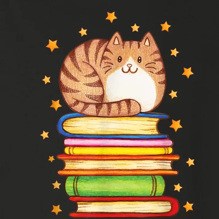 Cute Cat Reading Toddler Long Sleeve Shirt