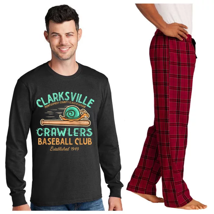 Clarksville Crawlers Retro Minor League Baseball Team Long Sleeve Pajama Set