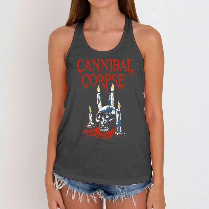 Cannibal Corpse Ritual Candles Women's Knotted Racerback Tank