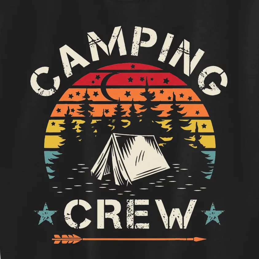 Camping Crew Retro Camper vacation summer Kids Sweatshirt