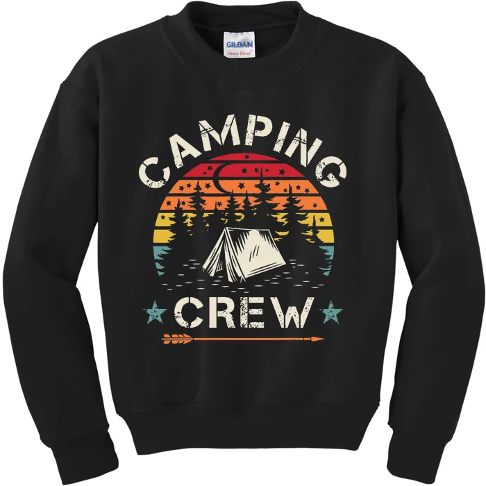 Camping Crew Retro Camper vacation summer Kids Sweatshirt