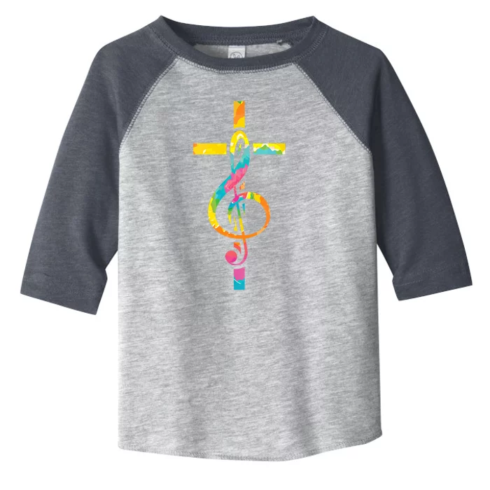 Christian Cross | Religious Musician | Music Clef Note Premium Toddler Fine Jersey T-Shirt