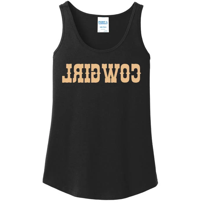 Country Cowgirl Reverse Cowgirl Ladies Essential Tank